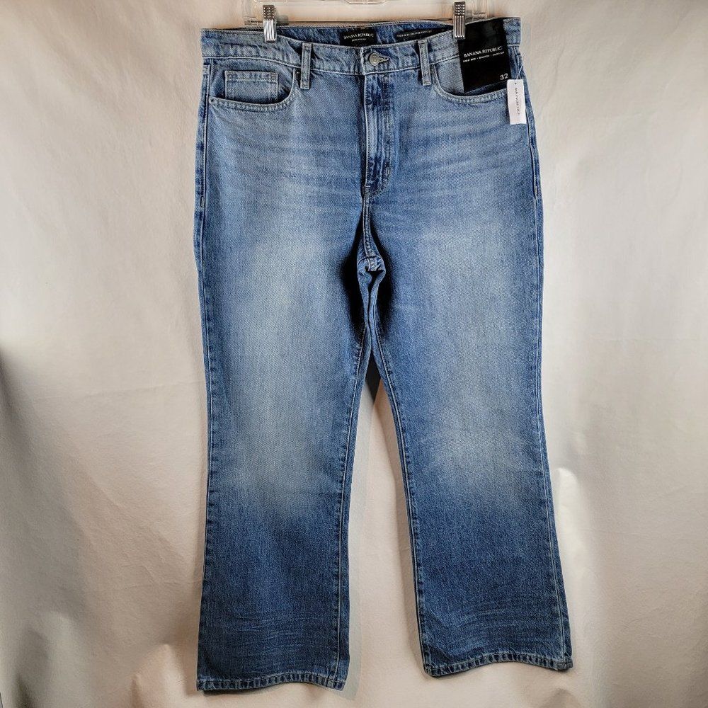 Banana Republic Jeans Mens 32x31 Blue Denim Relaxed Bootcut Medium Wash Baggy